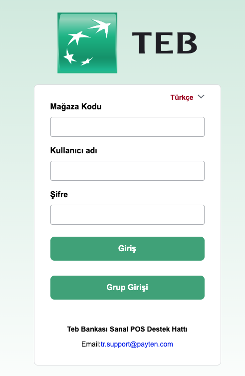 Paneldeki Sanal POS Ayarları