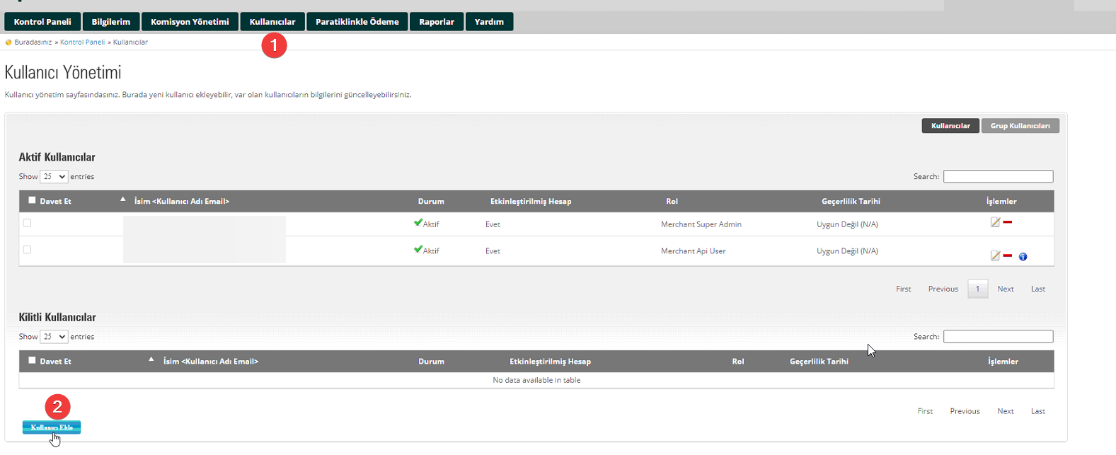 Paneldeki Sanal POS Ayarları