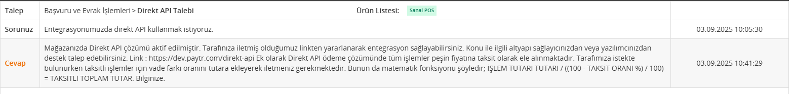 Paneldeki Sanal POS Ayarları